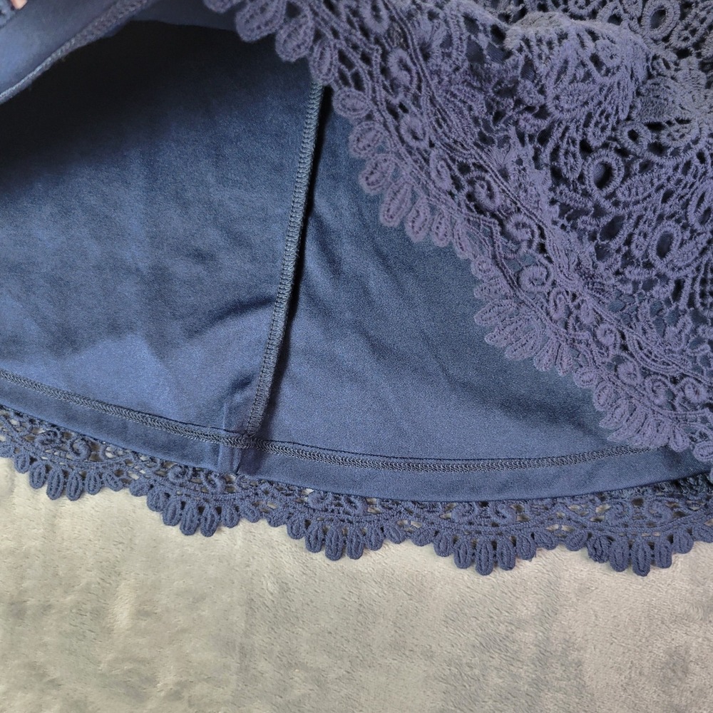 Cato Women L Blue Crochet Lace Skirt Feminine Classic Versatile Cottagecore - Picture 4 of 10